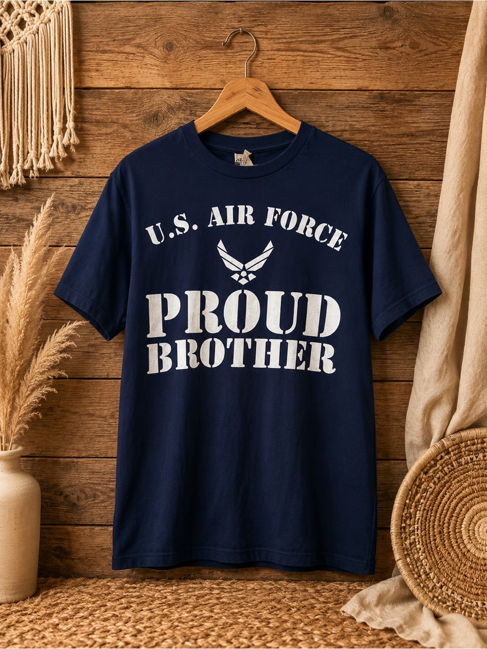 Port & Company Air Force Brother Navy Tee Shirt‎ Medium